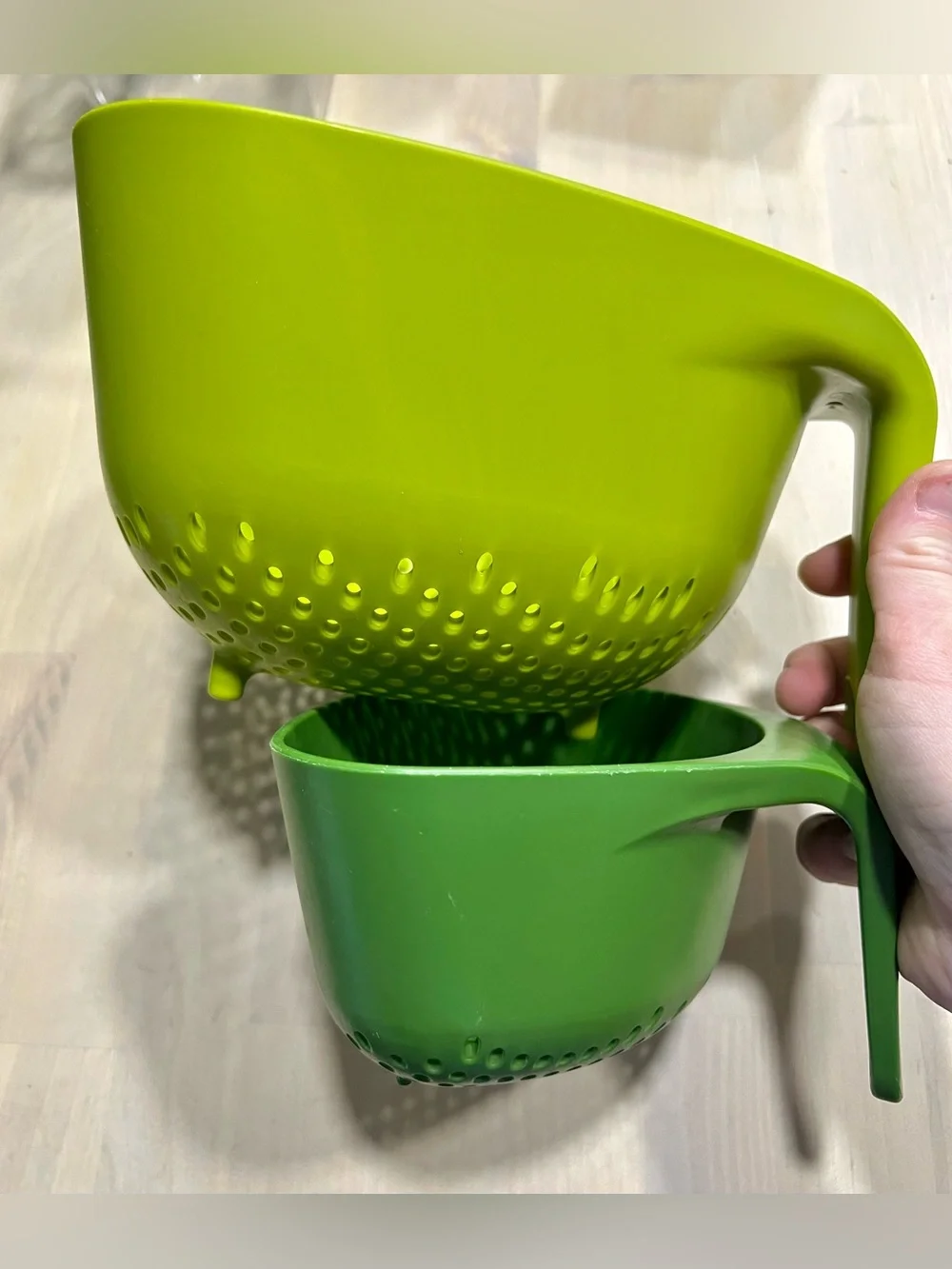 Joseph Joseph Nesting 2-Piece Colander Set - Lime Green